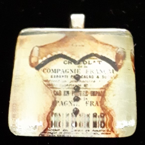 Vintage 1990s Handmade Glass Pendant - Picture 3 of 6